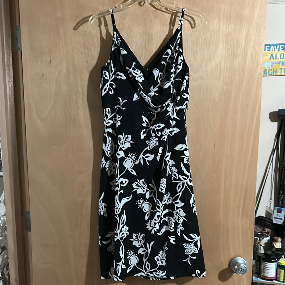 NWT Express Black and White Slip Mini Dress